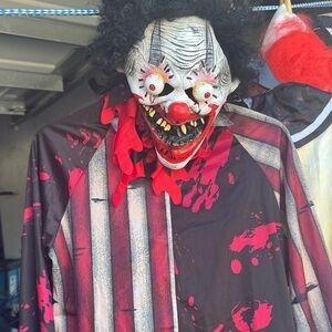 California Costumes Creepy Clown Kids Costume - Red, Black, and Gray